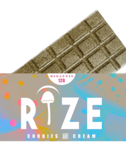 rize-cookies-cream-mushroom-chocolate-bar. Rize Cookies & Cream Mushroom Chocolate Bar