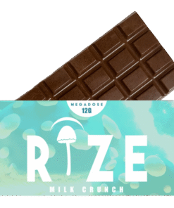 rize-milk-crunch-mushroom-chocolate-bar. Rize Milk Crunch Mushroom Chocolate Bar
